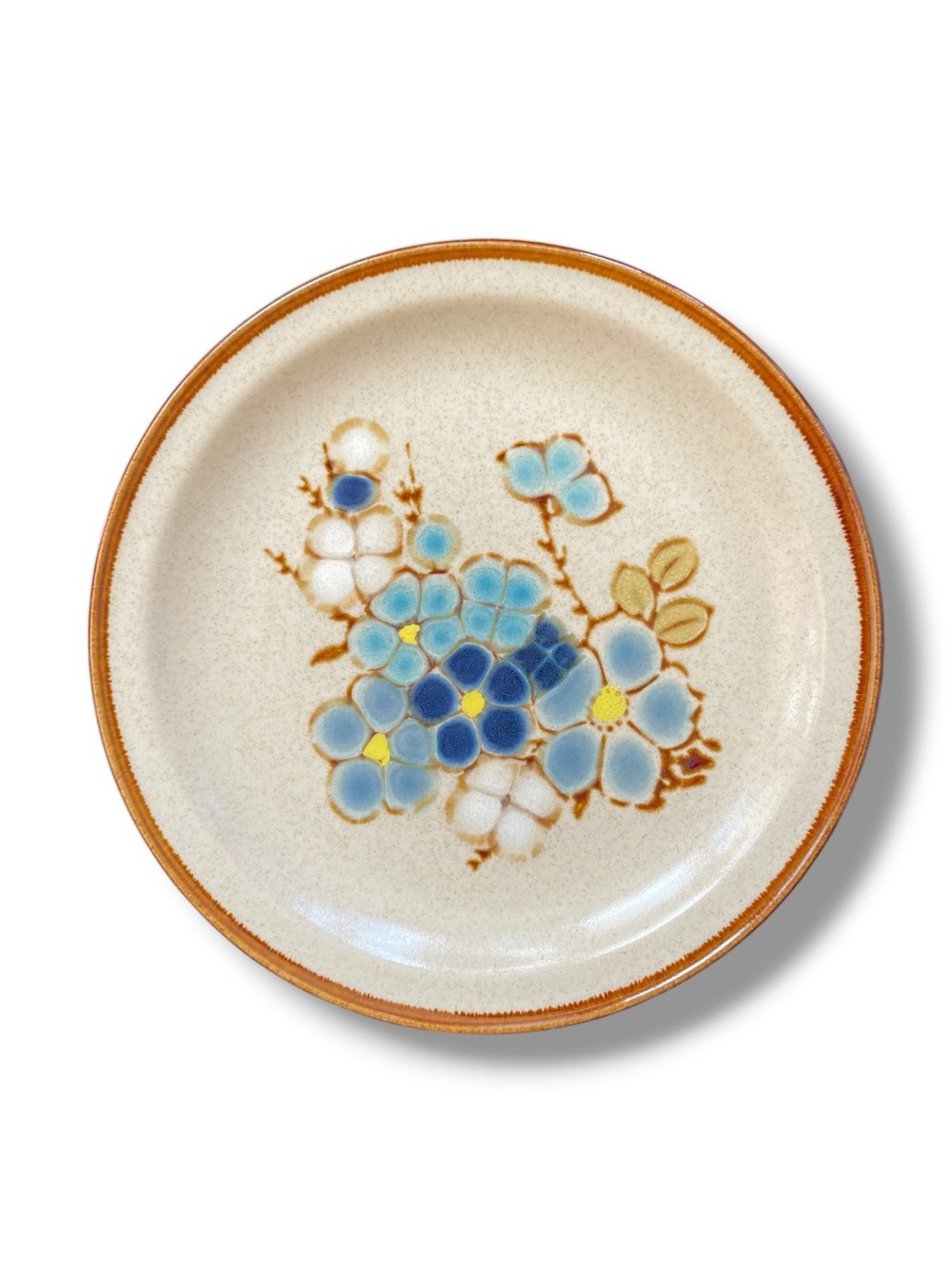 Set of two, Yamaka-Crestone dinner plates, night blue SY-6318, stoneware, 1970’s